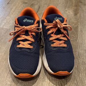 ASICS Kids' Blue and Orange Sneakers 2.5Y
